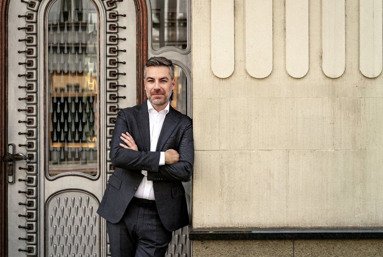 Tiago Viganó outside his hotel in Bratislava